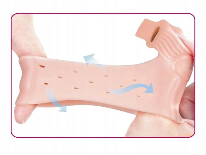 Ujjelszeparátor Géllel és Mágneses Ortopédiai Zoknival Hallux Valgus-hoz - 2 db