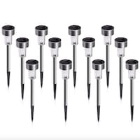 Szett 10x napelemes kerti lámpa, LED, külső, IP 44, H 30 cm