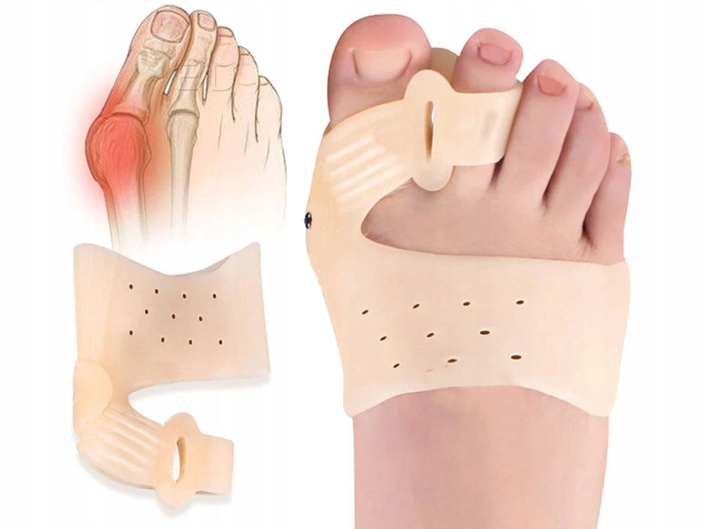 Ujjelszeparátor Géllel és Mágneses Ortopédiai Zoknival Hallux Valgus-hoz - 2 db