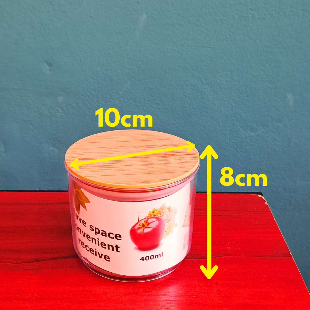 Élelmiszertároló Dobozok Strapabíró Műanyagból Szilikon Tömítéssel és Bambusz Dizájnnal - Cilinderes Modellek