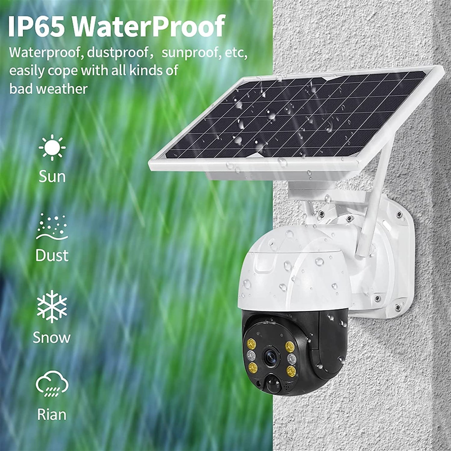Intelligens biztonsági kamera napenergiával