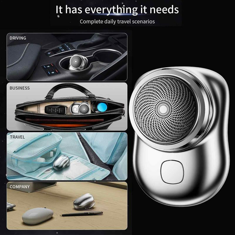 Mini elektromos borotva, vezeték nélküli, gyors USB töltéssel