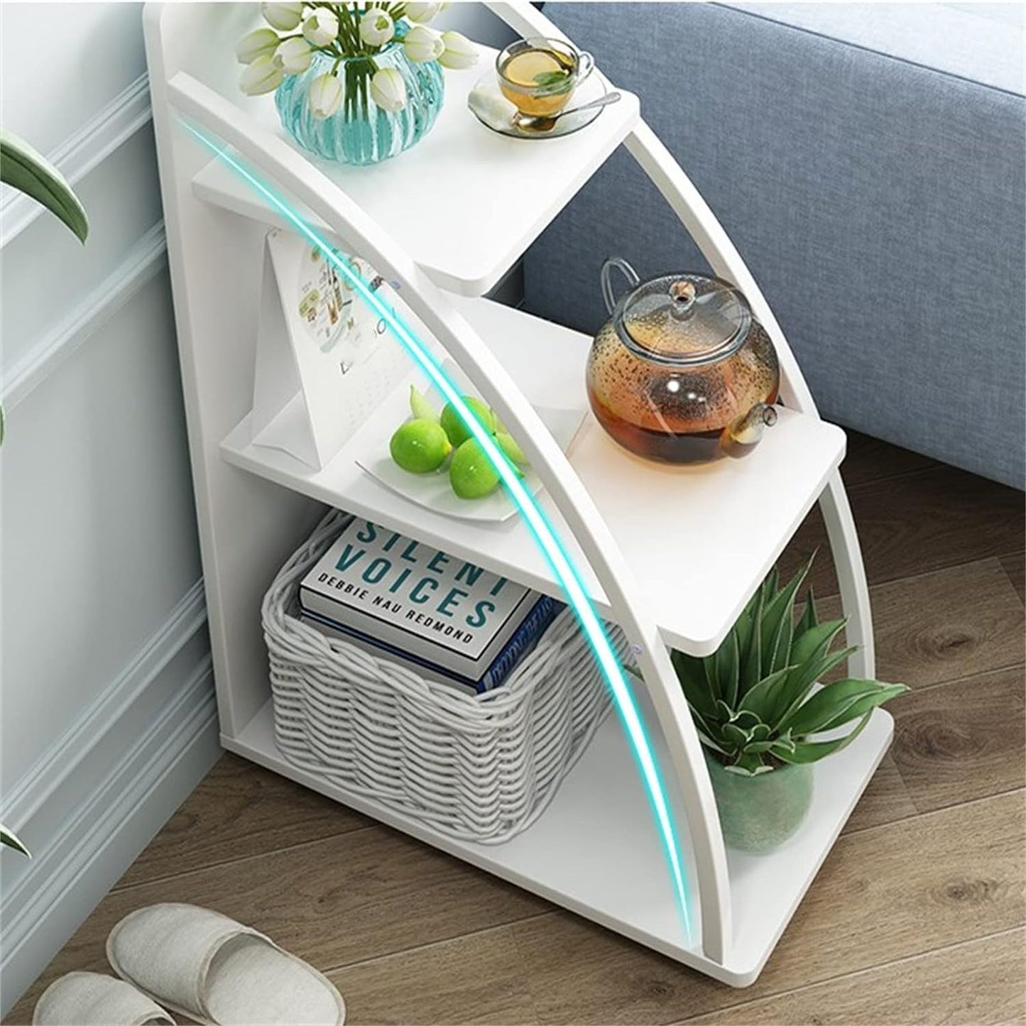 PVC oldalasztal nappaliba, 77.5 x 28.5 x 49.5cm