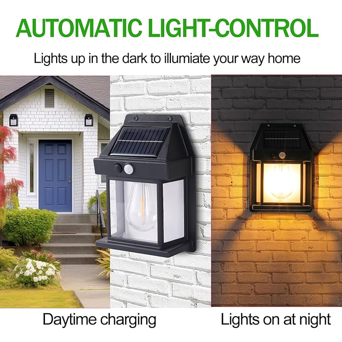 Szett 4 x Napelemes Falilámpa Lámpa alakú, Mozgásérzékelővel, 18W