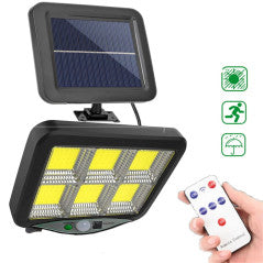 4 x 160 LED 8 COB Napkollektoros Projektorszett Fény- és Mozgásérzékelővel
