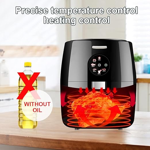 SonyMax SN80181 forrólevegős sütő, 8 liter + AJÁNDÉK - 100 db sütőpapír a AirFryer-hez