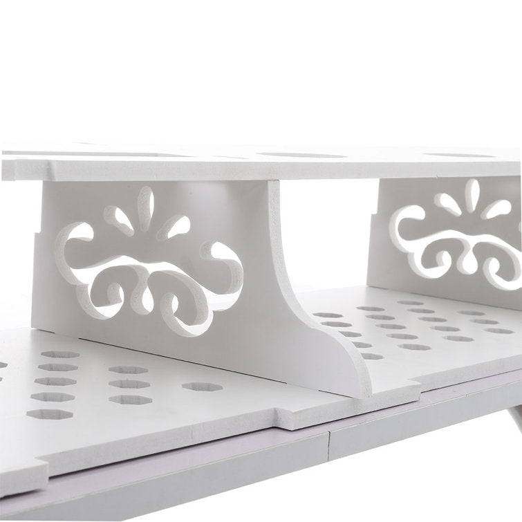 Fali tartópolc polcokkal virágoknak és routernek