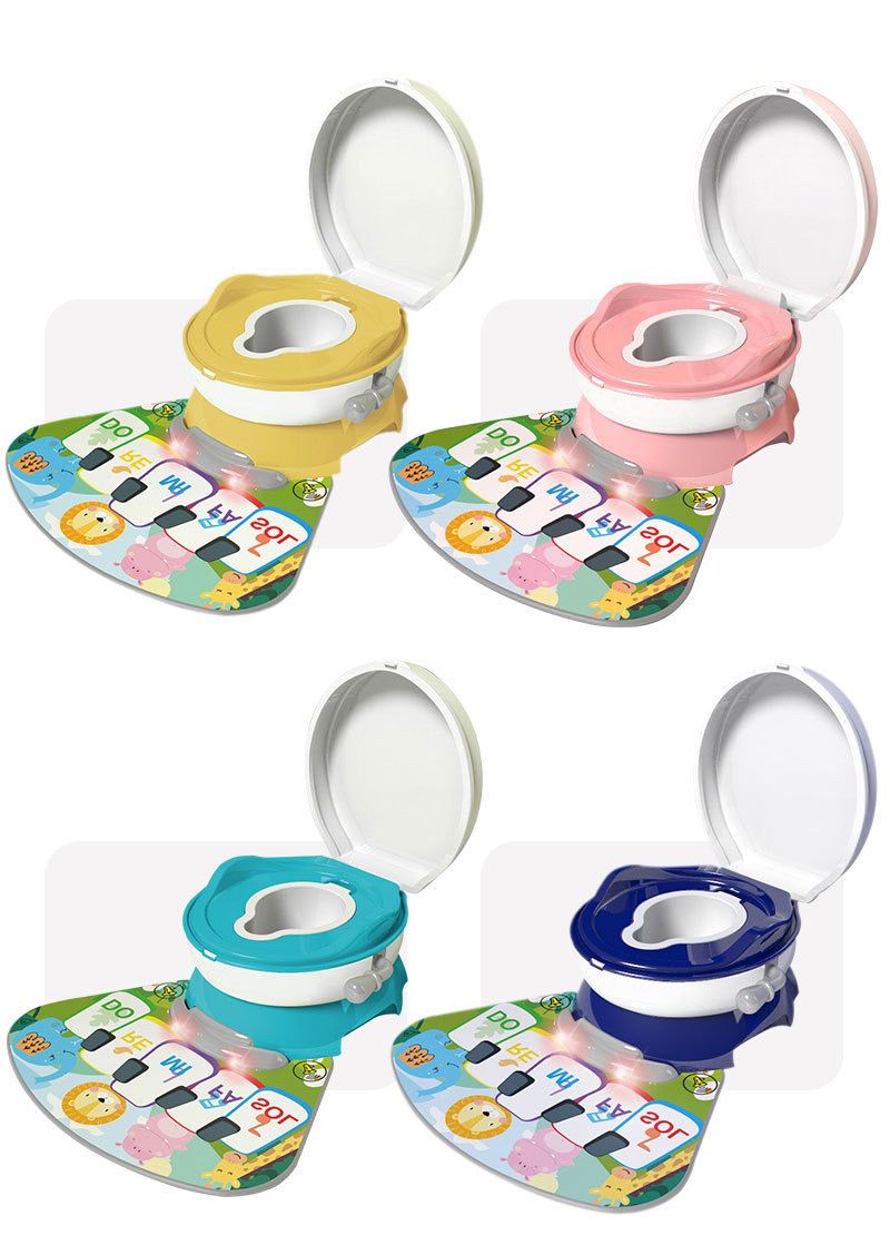 3 az 1-ben zenei WC potty zenélő szőnyeggel - Könnyű átmenet a pelenkából a WC-re