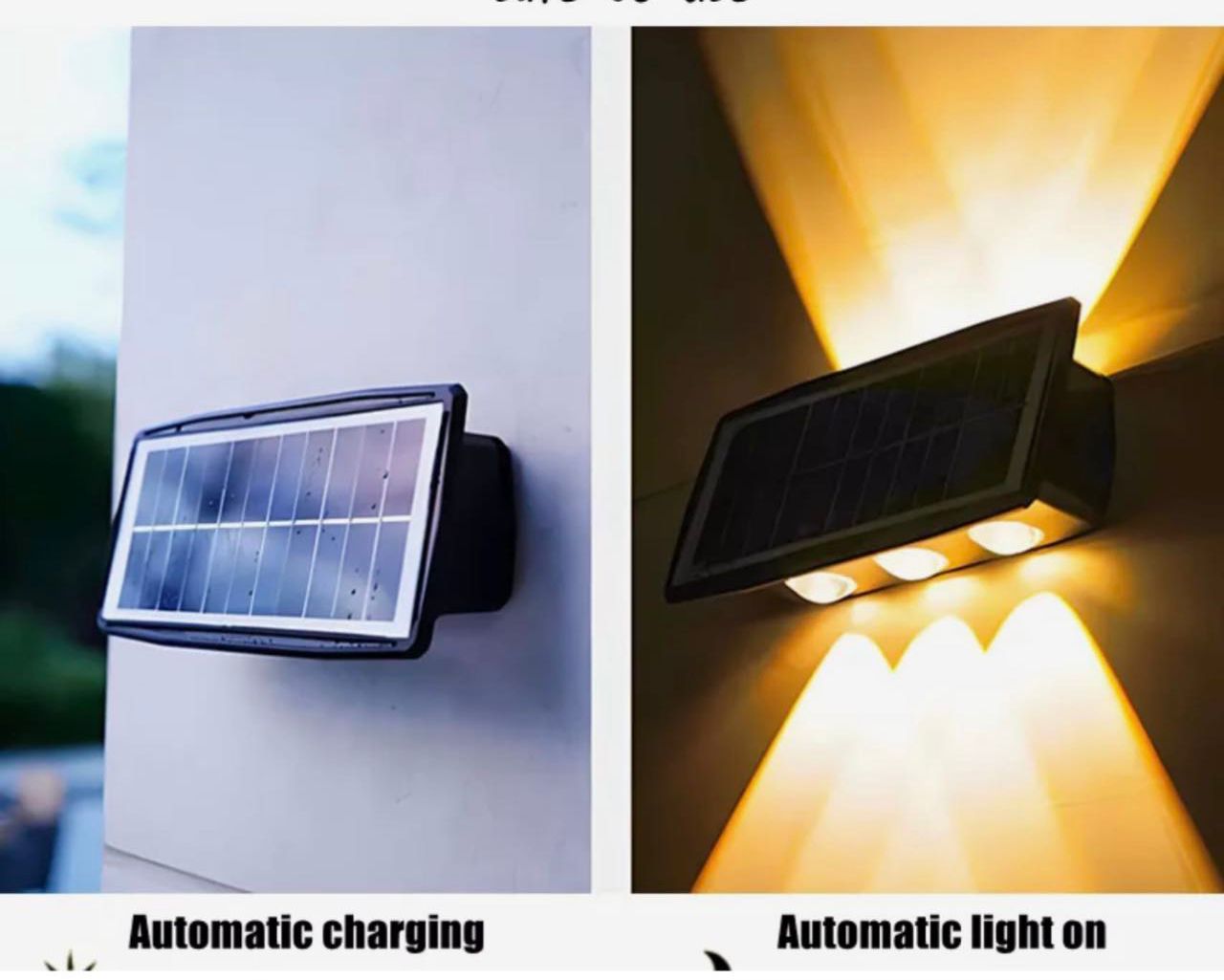 Solar LED fali lámpa