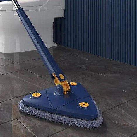 Innovatív CleanMaster felmosó, kézi, állítható, 360 fokos elforgatás, háromszög, kék