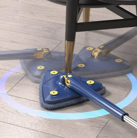 Innovatív CleanMaster felmosó, kézi, állítható, 360 fokos elforgatás, háromszög, kék