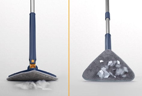 Innovatív CleanMaster felmosó, kézi, állítható, 360 fokos elforgatás, háromszög, kék