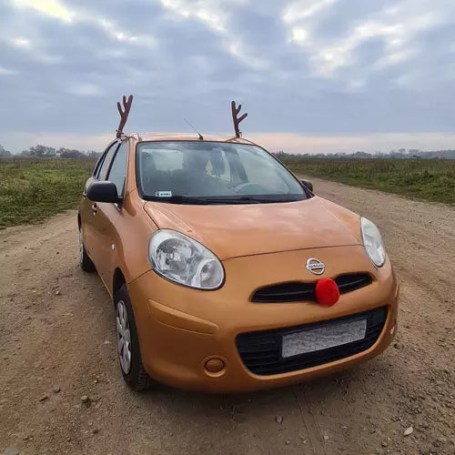 Rénszarv és Piros Orr Készlet Autóhoz
