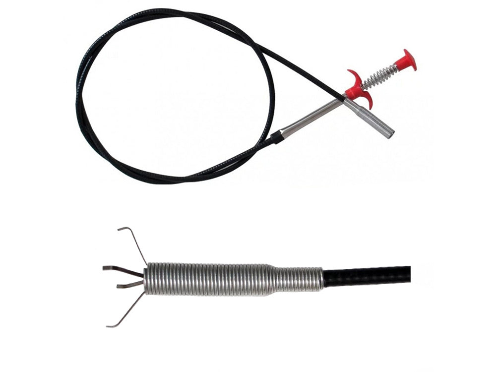 Rugalmas csőtisztító rugóval, 56 cm hossz - 2 darabos készlet