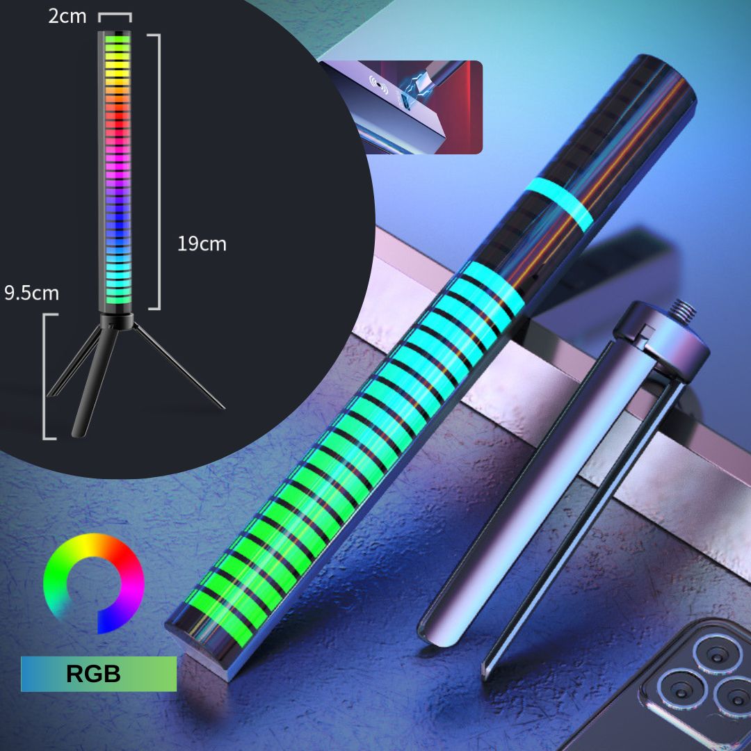 360°-os RGB LED sáv, alkalmazásvezérlés, 32 LED, többféle mód