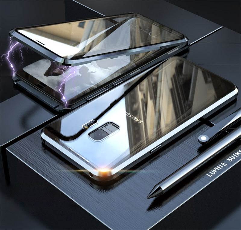 360 mágneses tok üveges felso-hátulso resz - Samsung Note 8