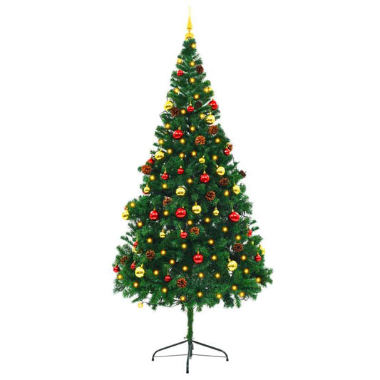 KARÁCSONYI FENYŐ CSOMAG, 180CM MAGASSÁG, 320 ÁG + 2 telepítés x 100 LED