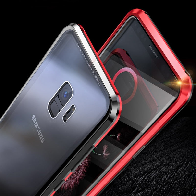 Samsung A21s - 360 mágneses tok üveges felso-hátulso resz