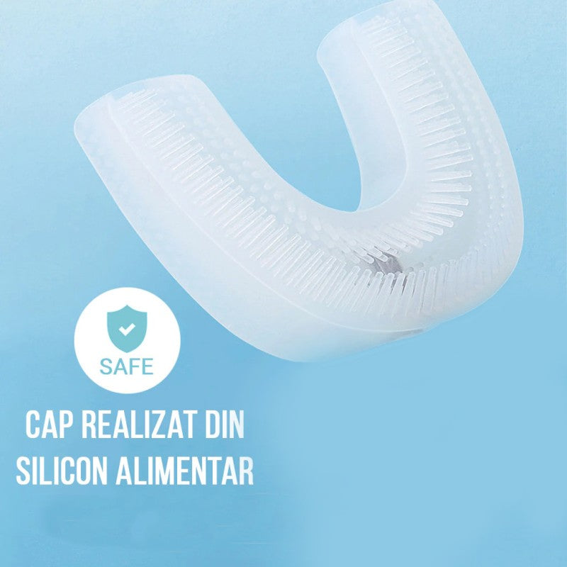 U-alakú körkörös fogkefe 6-12 éves gyerekeknek, Pinguin