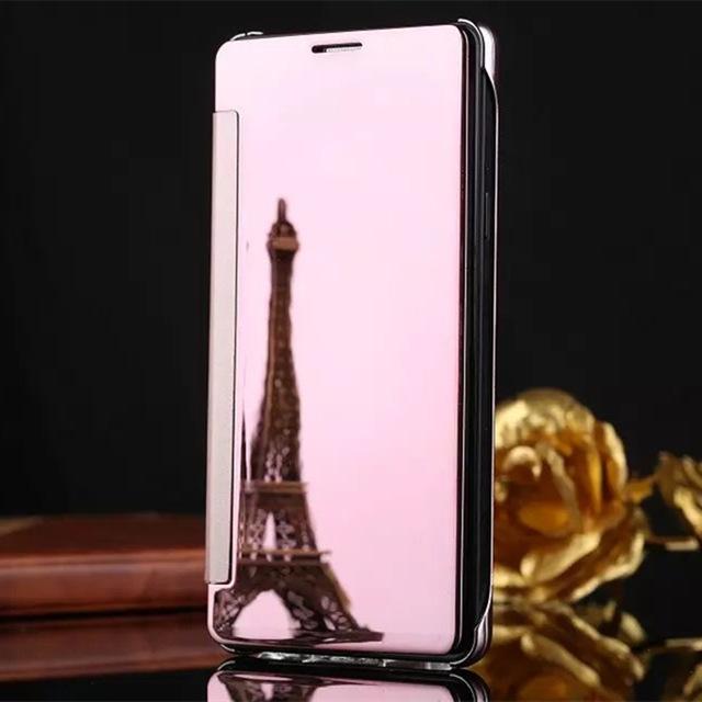 Ajánlat 1 FLIP TÜKÖR TOK + TELEFON FÓLIA 5D Full Cover -HUAWEI