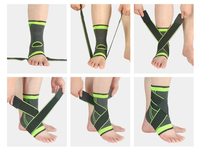 Rugalmas bokalánc dupla rögzítéssel, 3D, textil és nejlon, fekete/zöld, univerzális méret