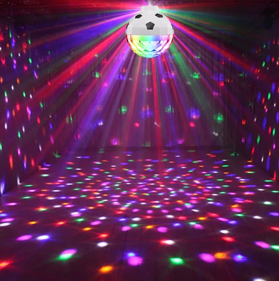 Forgó DISCO izzó többszínű projektorral LED-del, RGB