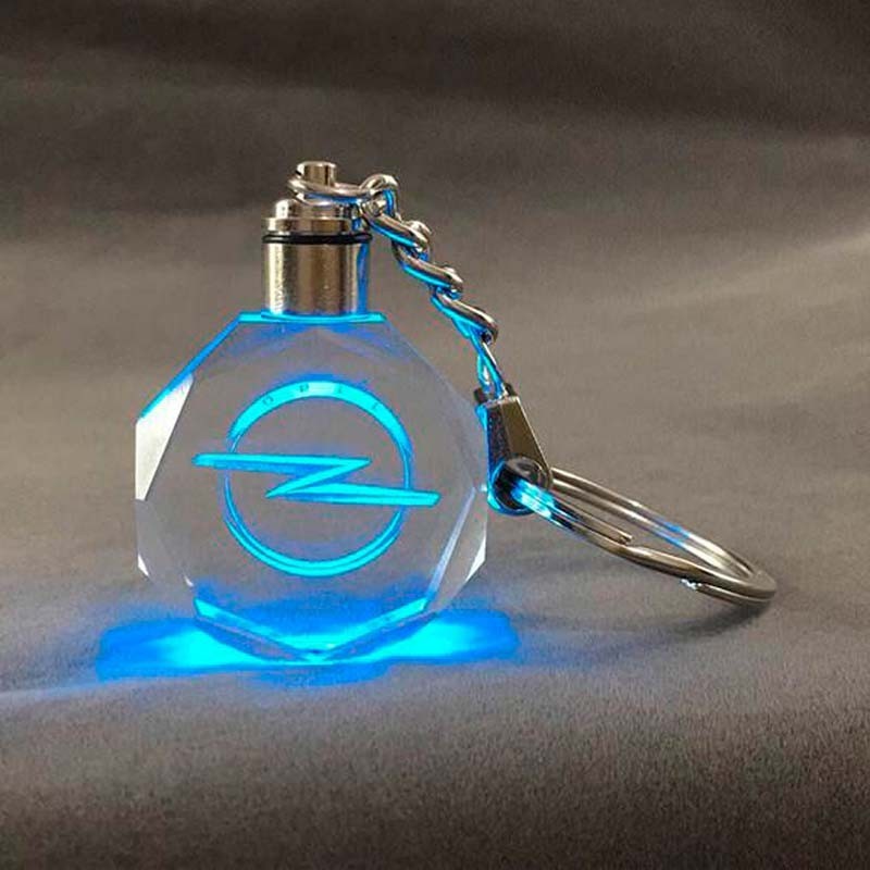 Kulcstartó LED autós logóval, 11X3 CM