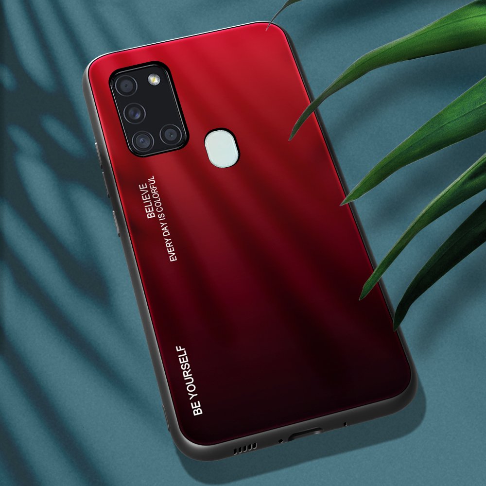 SAMSUNG A21S gradiens üveg hátlap