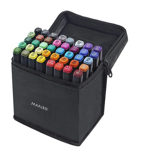 Szőke hegyek dupla végű jelzőkréta szett, intenzív színekkel, szállítótáska.