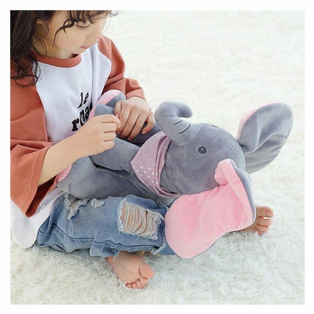 Interaktív játék Elephant Peek egy bú, énekes és játékos