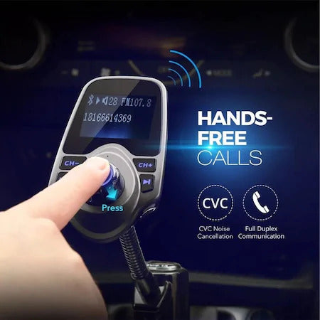 BLUETOOTH FM MODULÁTOR, KEZEK INGYENES, USB ÉS MIKRO SD-OLVASÓ, MP3 LEJÁTSZÓ, MAXCELL