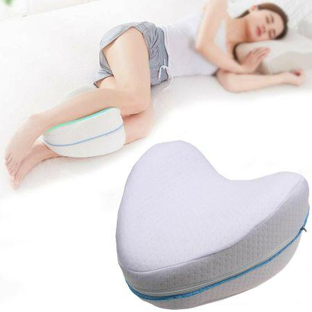 Ortopéd térdvédő, memóriahab, fehér