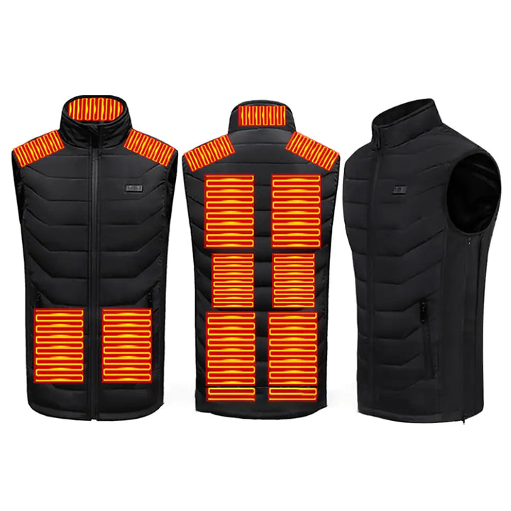 Thermal mellény fűtéssel, SnowHeat, unisex, fekete