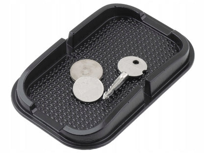 Telefontartó, kulcs a műszerfalhoz szilikon, fekete