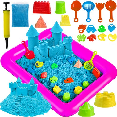 Kinetic Sand szett medencével és 14 formával gyerekeknek