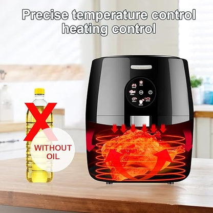 SonyMax SN80181 forrólevegős sütő, 8 liter + AJÁNDÉK - 100 db sütőpapír a AirFryer-hez