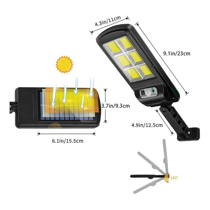 4 Napló Lámpa 150W, 160 LED COB, Távirányító és Mozgásérzékelő