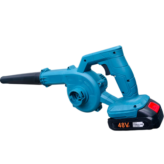 Vezeték Nélküli Lombszívó/Fúvó 48V Újratölthető Akkumulátorral és Gyűjtőzsákkal