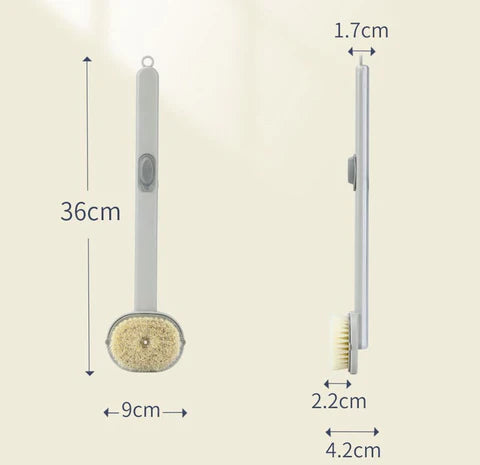 Tusoló kefe tartály és szappantartóval