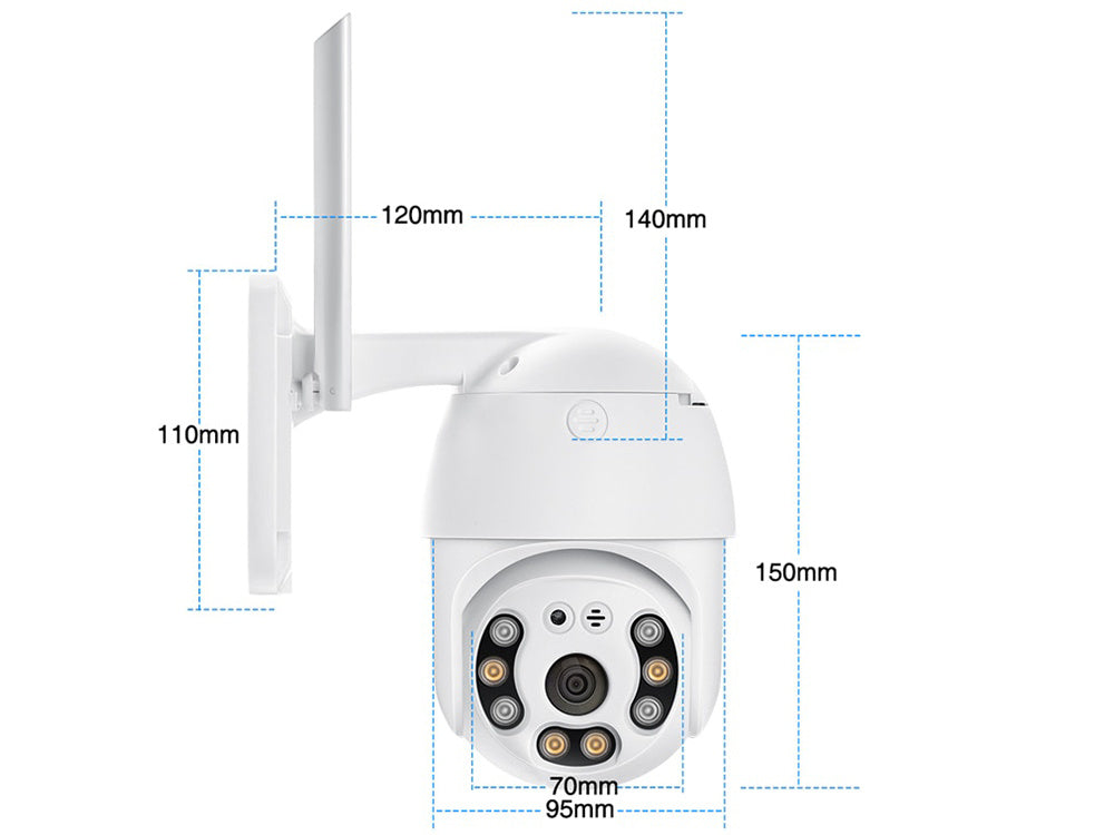 Kültéri IP WiFi Full HD kamera Zoommal