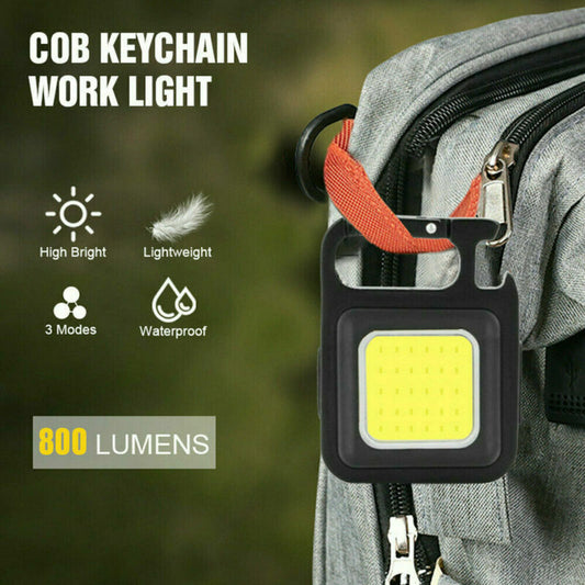 Mini COB zseblámpa 800 lumenes, hordozható és újratölthető