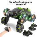 Távirányítós és kézmozdulatos vezérlésű autó, 6 kerék, átalakítható, Stunt Car