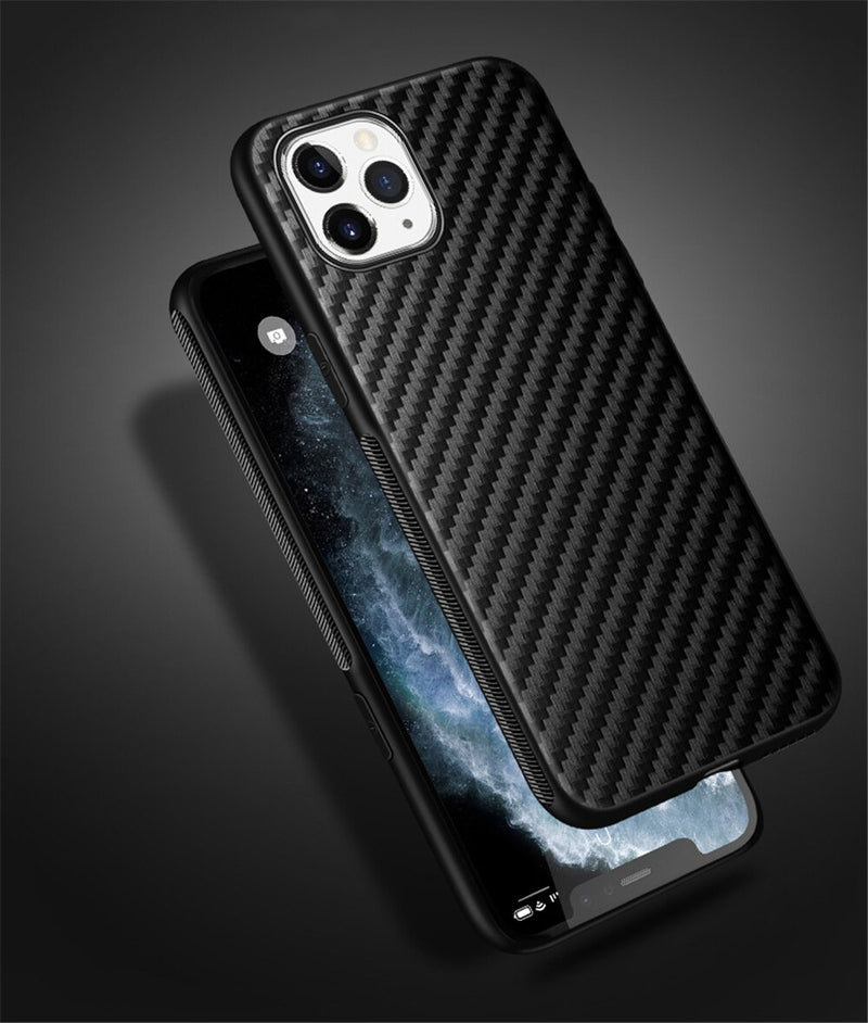 Carbon Szilikonszén TPU tok Apple iPhone 12 Pro Max