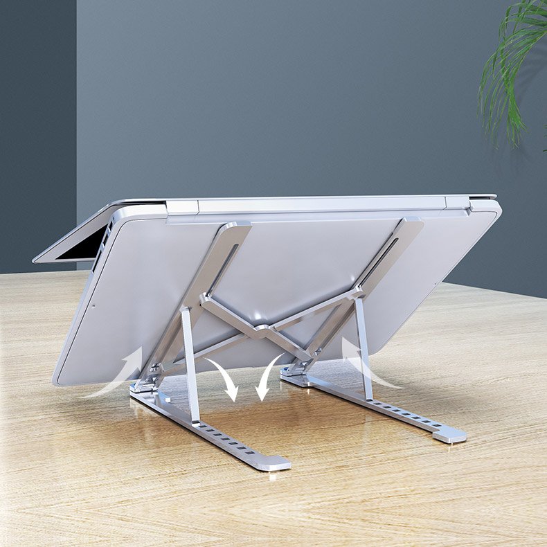 LAPTOP / MACBOOK / Hordozható állványtípustartó asztal 11 "- 13,8" méretű képernyővel, szürke