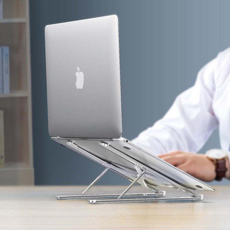 LAPTOP / MACBOOK / Hordozható állványtípustartó asztal 11 "- 13,8" méretű képernyővel, szürke