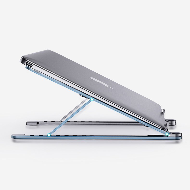 LAPTOP / MACBOOK / Hordozható állványtípustartó asztal 11 "- 13,8" méretű képernyővel, szürke