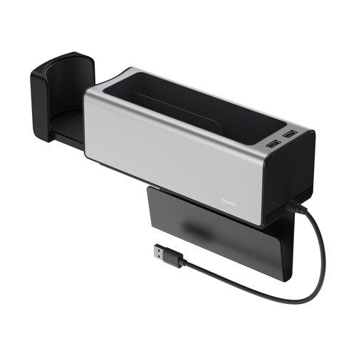 BASEUS SZERVEZŐ BASEUS AUTÓ SZERVEZŐ, KUPA tartó, COB + 2 X USB-hez