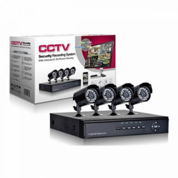 4 kamerás kültéri / beltéri 4 kamerás DVR készlet CCTV megfigyelő rendszer